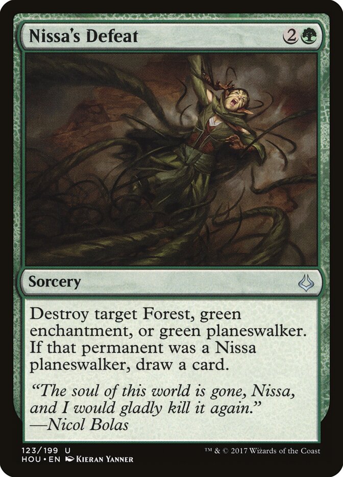 Nissa's Defeat card front