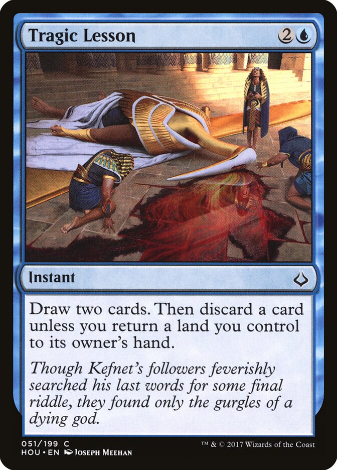 Tragic Lesson card front
