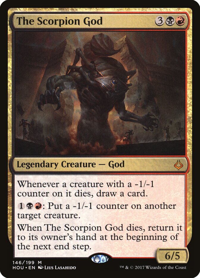 The Scorpion God card front