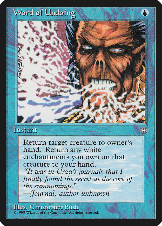 Word of Undoing card front