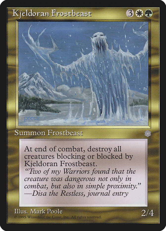 Kjeldoran Frostbeast card front