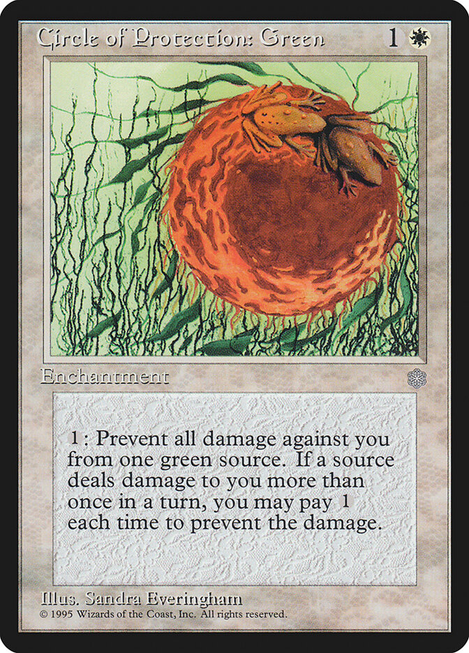 Circle of Protection: Green card front