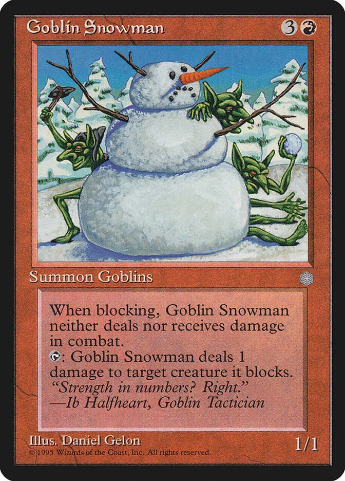 Goblin Snowman card front