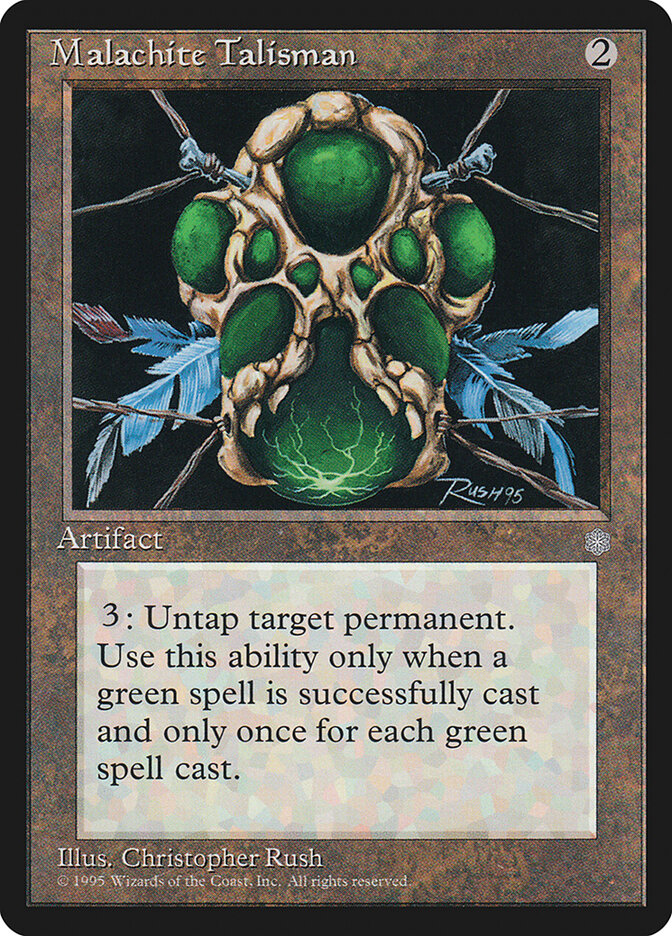 Malachite Talisman card front