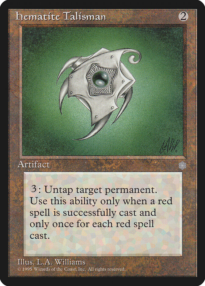 Hematite Talisman card front