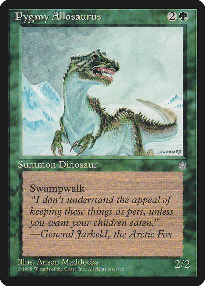 Pygmy Allosaurus card front