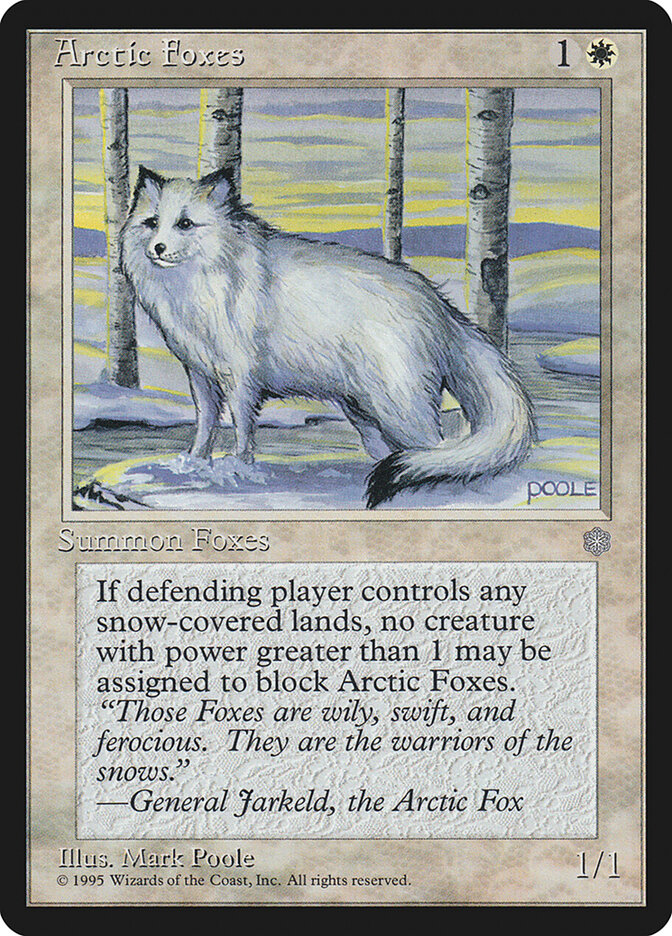 Arctic Foxes card front