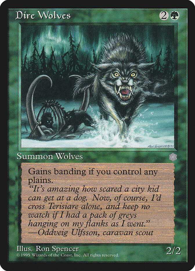 Dire Wolves card front
