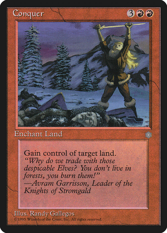 Conquer card front