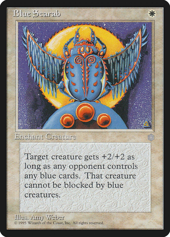 Blue Scarab card front