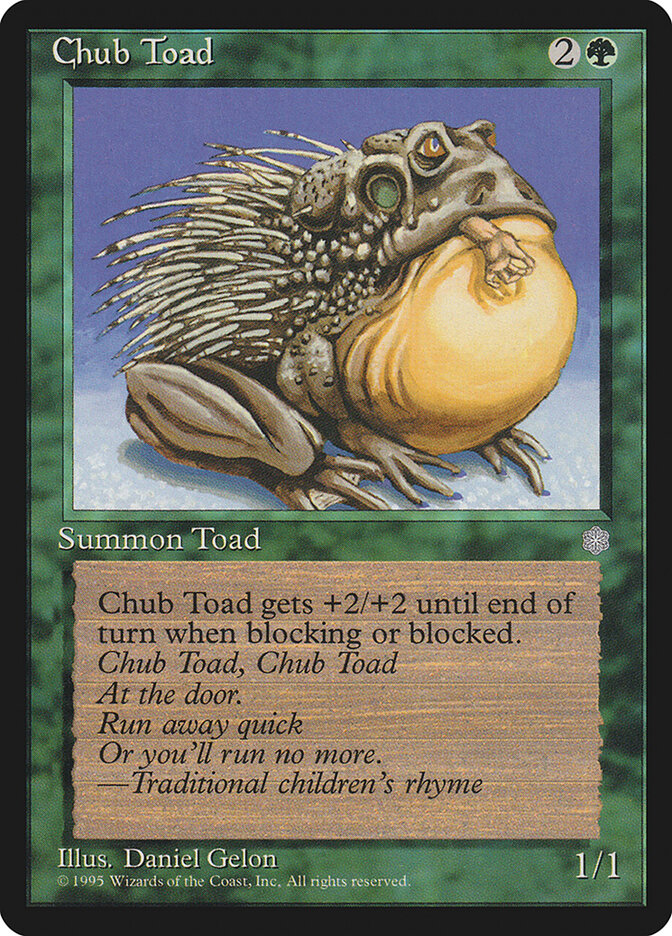 Chub Toad card front