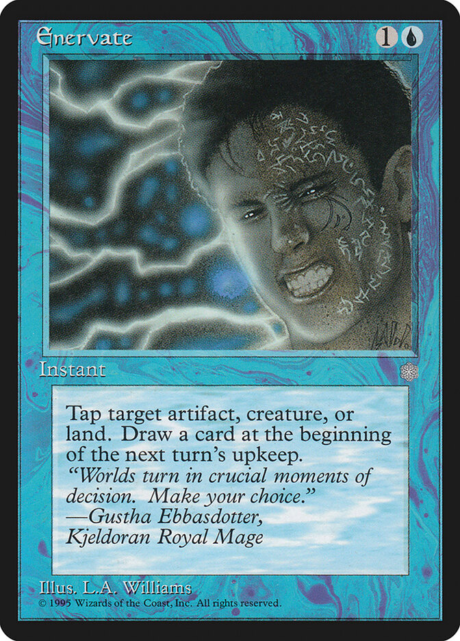 Enervate card front