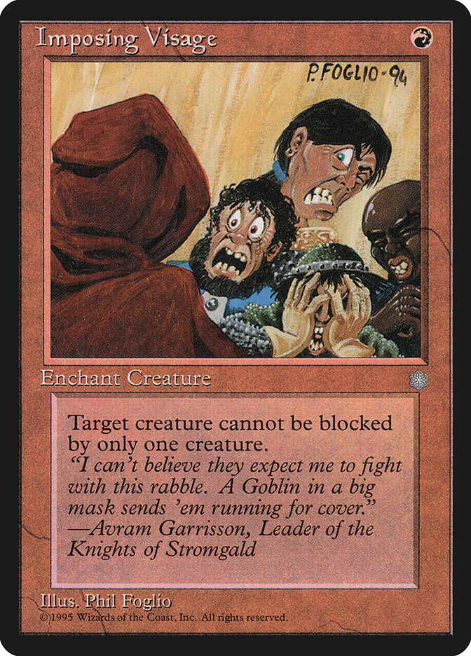 Imposing Visage card front