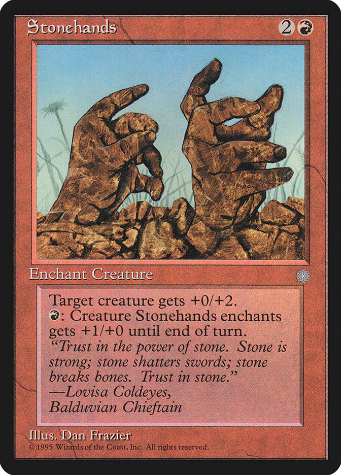 Stonehands card front