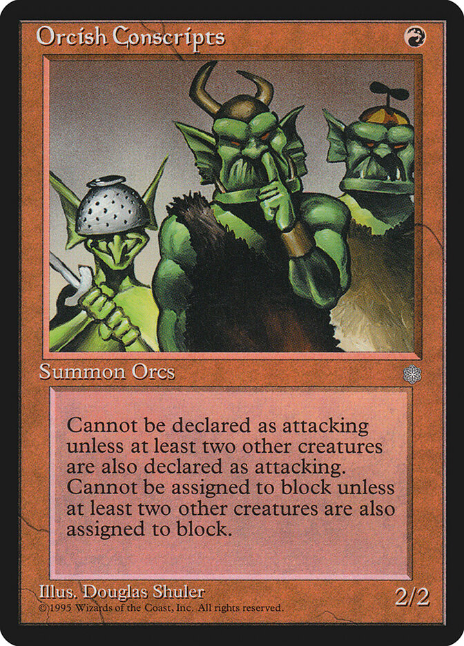 Orcish Conscripts card front