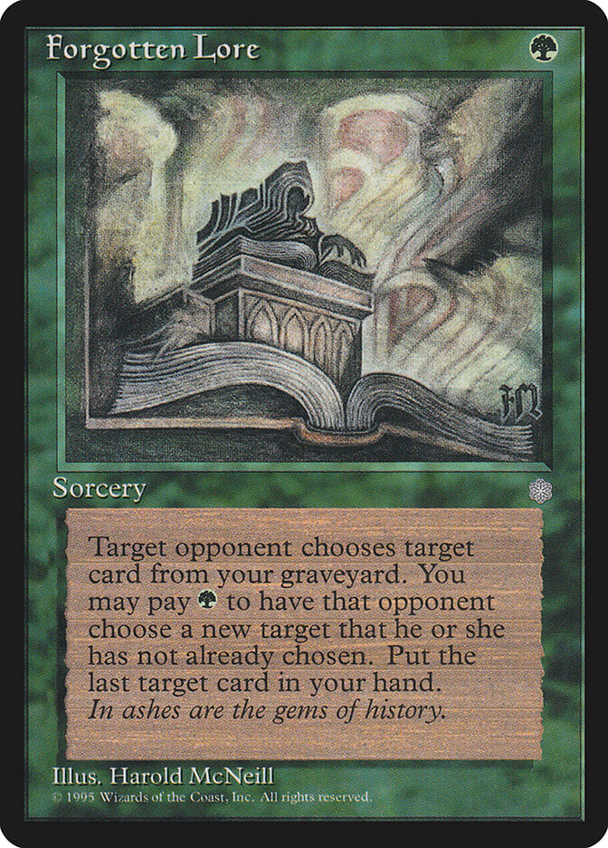 Forgotten Lore card front