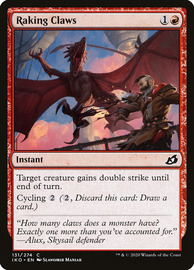 Raking Claws card front