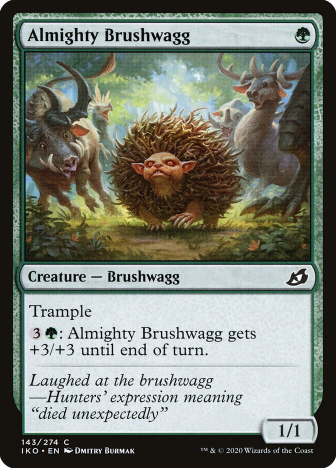 Almighty Brushwagg card front