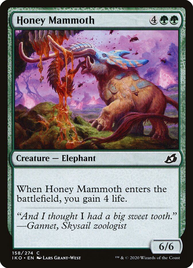 Honey Mammoth card front