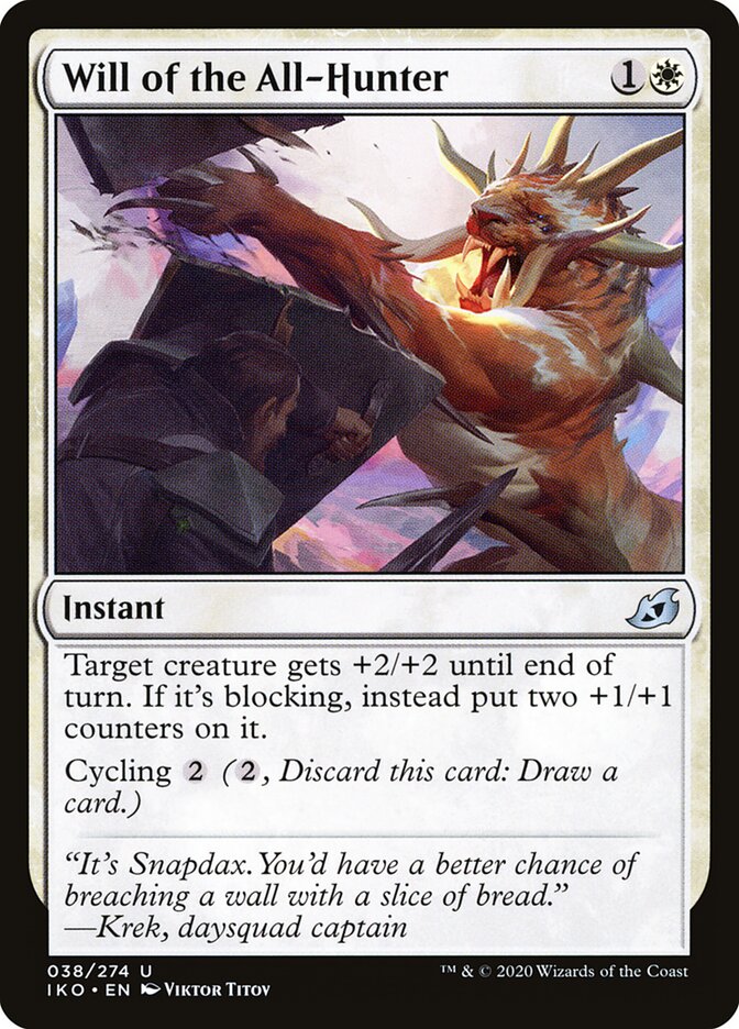 Will of the All-Hunter card front