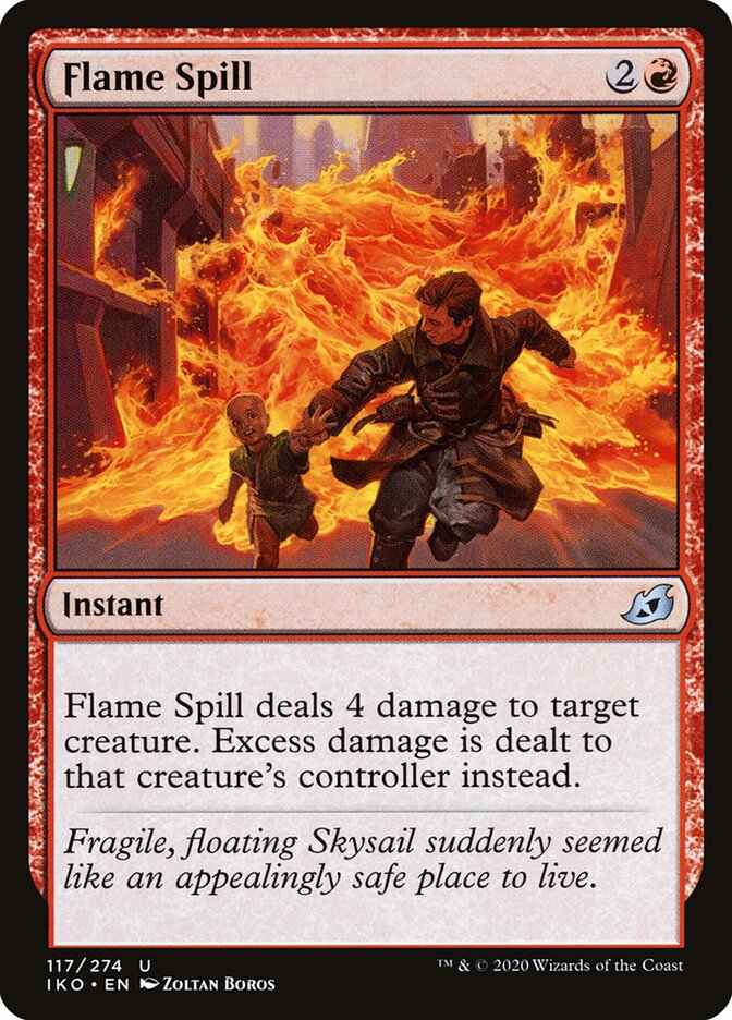 Flame Spill card front