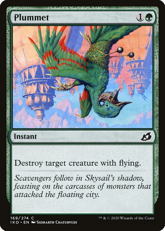 Plummet card front
