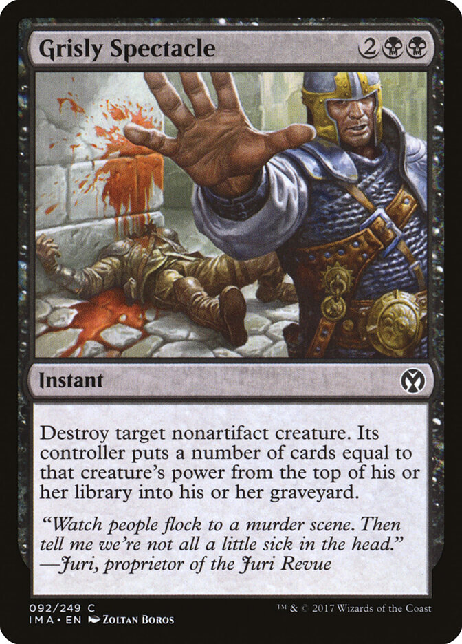 Grisly Spectacle card front