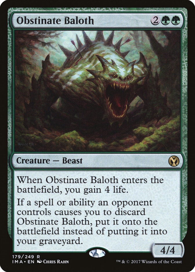 Obstinate Baloth card front
