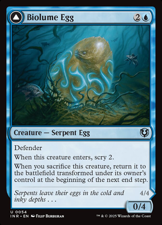 Biolume Egg card front