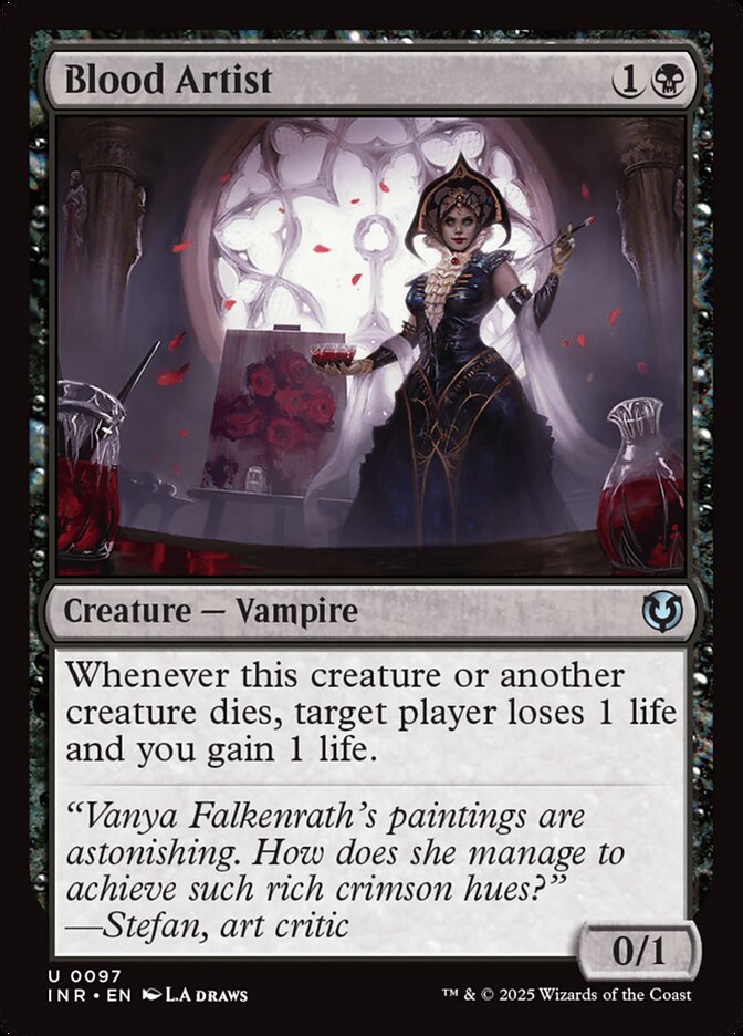 Blood Artist card front