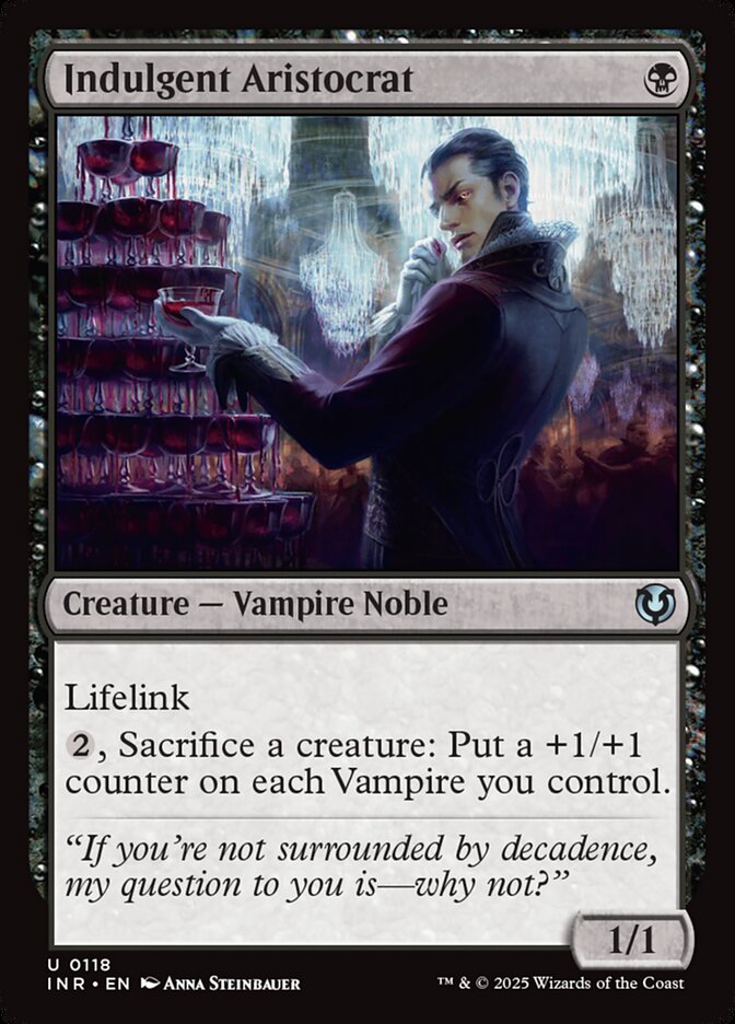 Indulgent Aristocrat card front