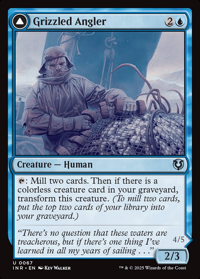 Grizzled Angler card front