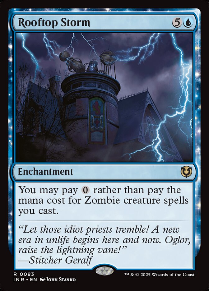 Rooftop Storm card front