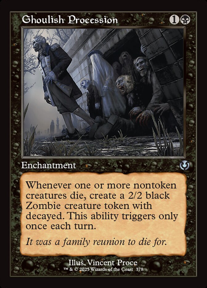 Ghoulish Procession card front