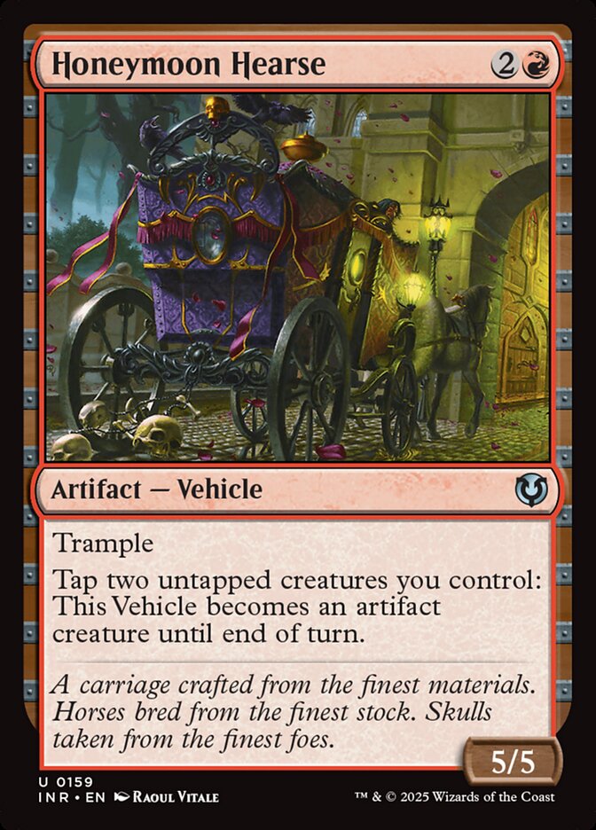 Honeymoon Hearse card front
