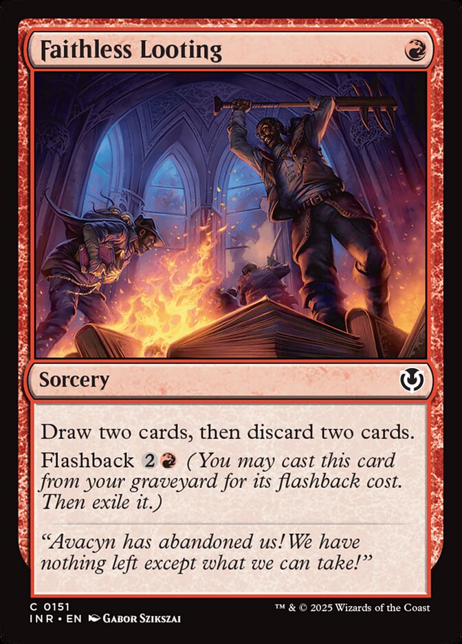 Faithless Looting card front