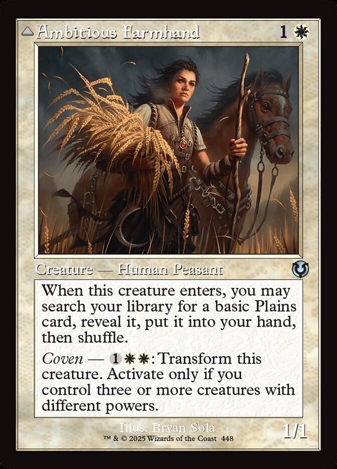 Ambitious Farmhand card front