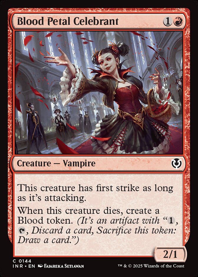 Blood Petal Celebrant card front