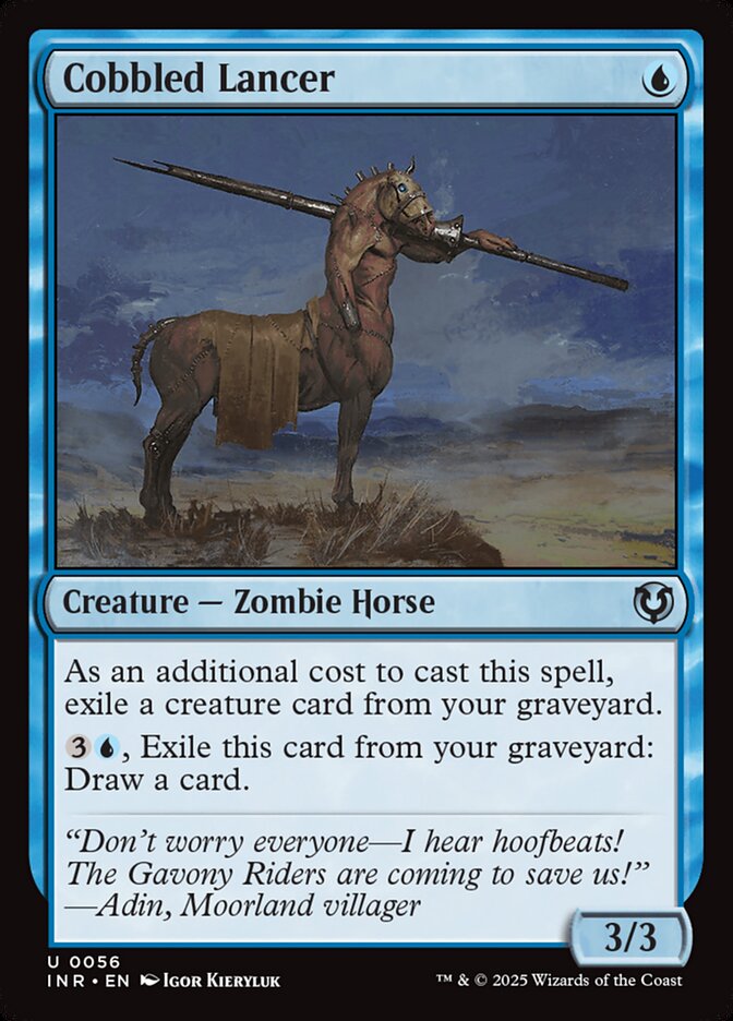 Cobbled Lancer card front