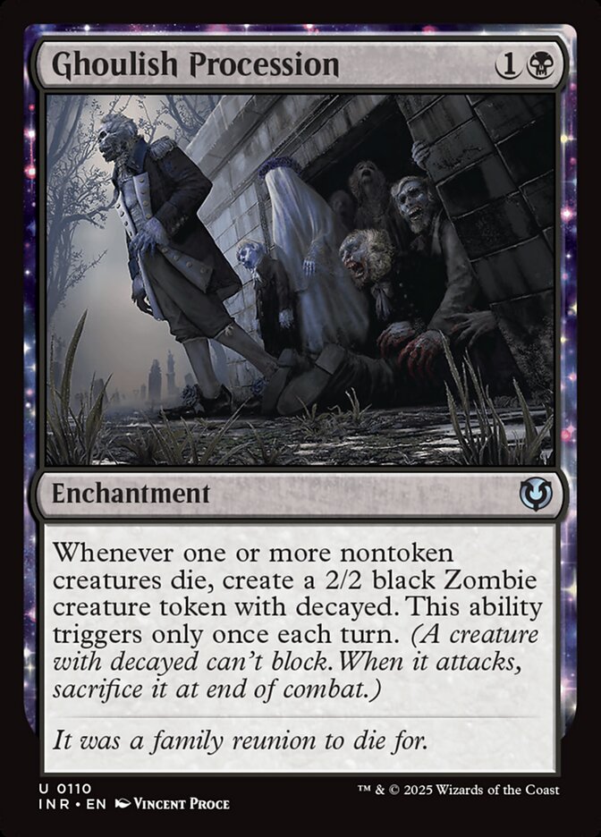 Ghoulish Procession card front
