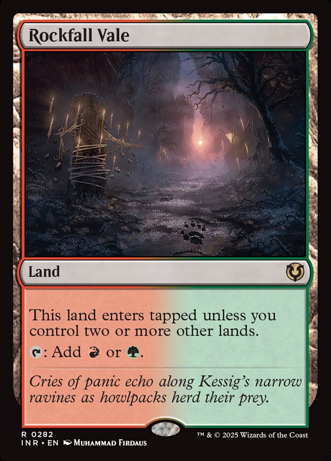 Rockfall Vale card front