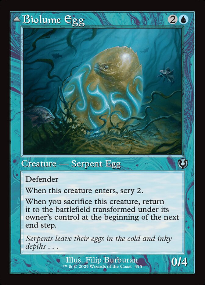 Biolume Egg card front
