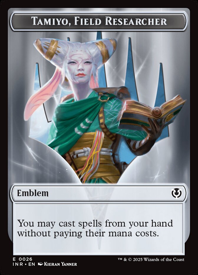 Tamiyo, Field Researcher Emblem card front