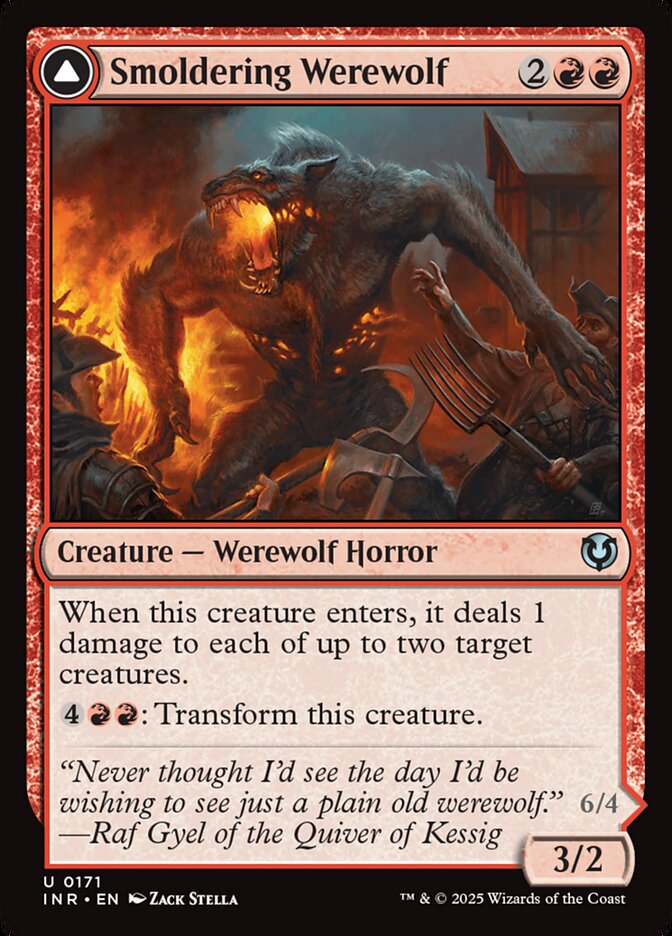 Smoldering Werewolf card front