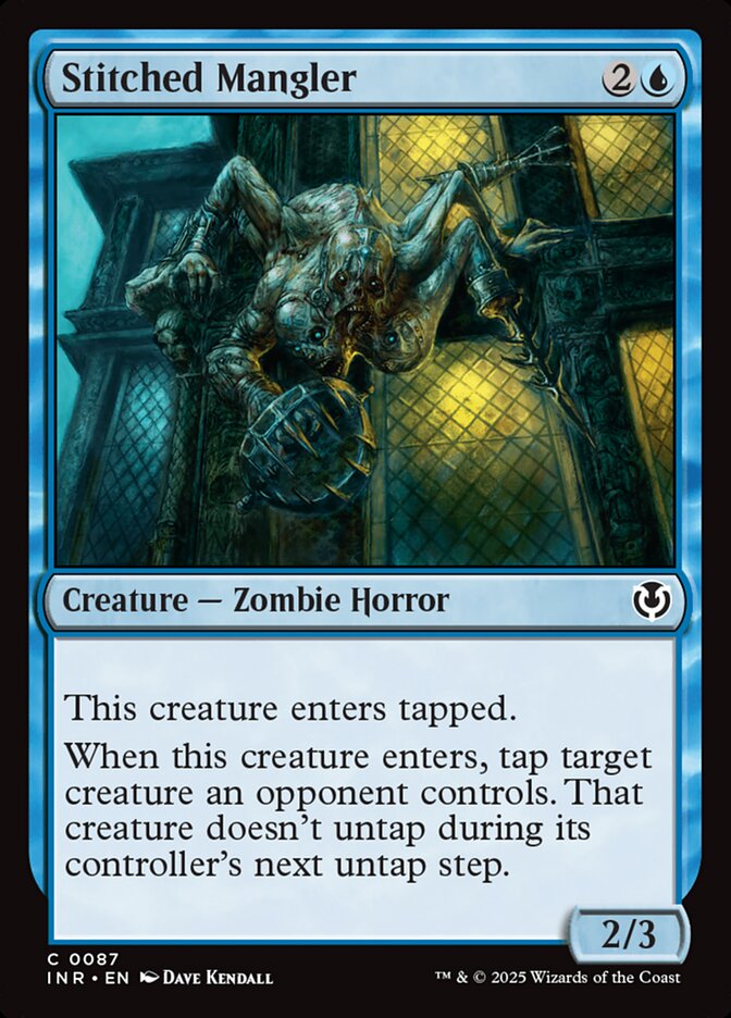 Stitched Mangler card front