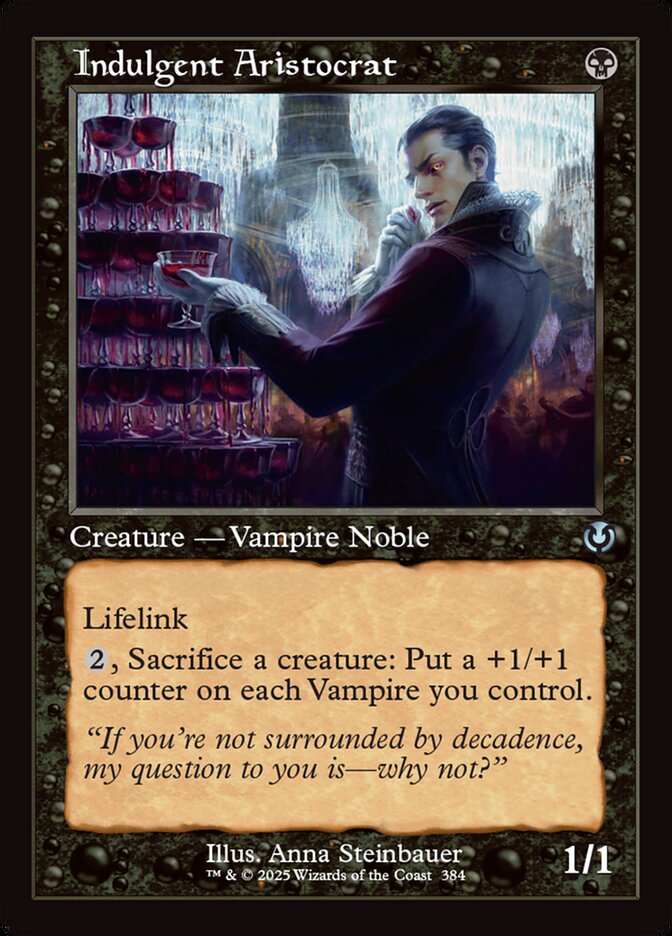 Indulgent Aristocrat card front