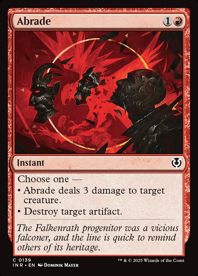 Abrade card front