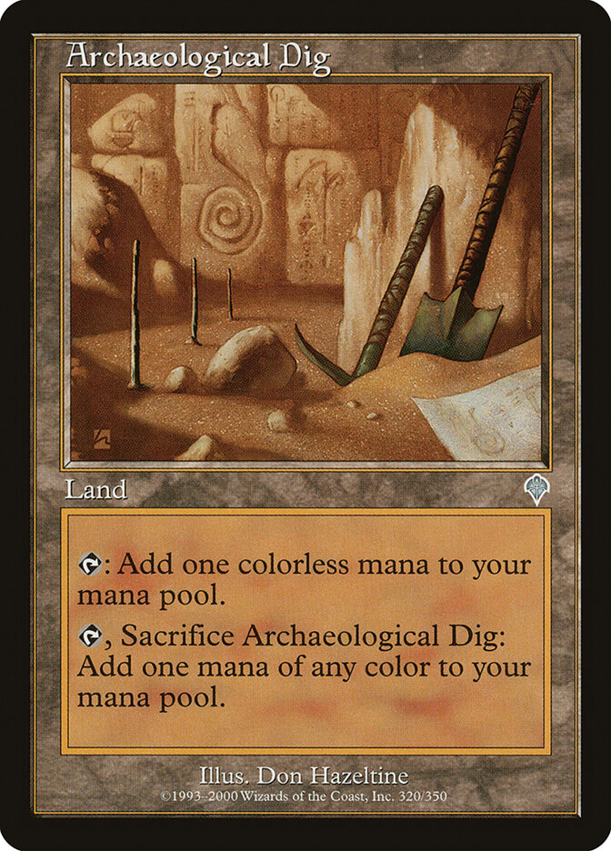 Archaeological Dig card front
