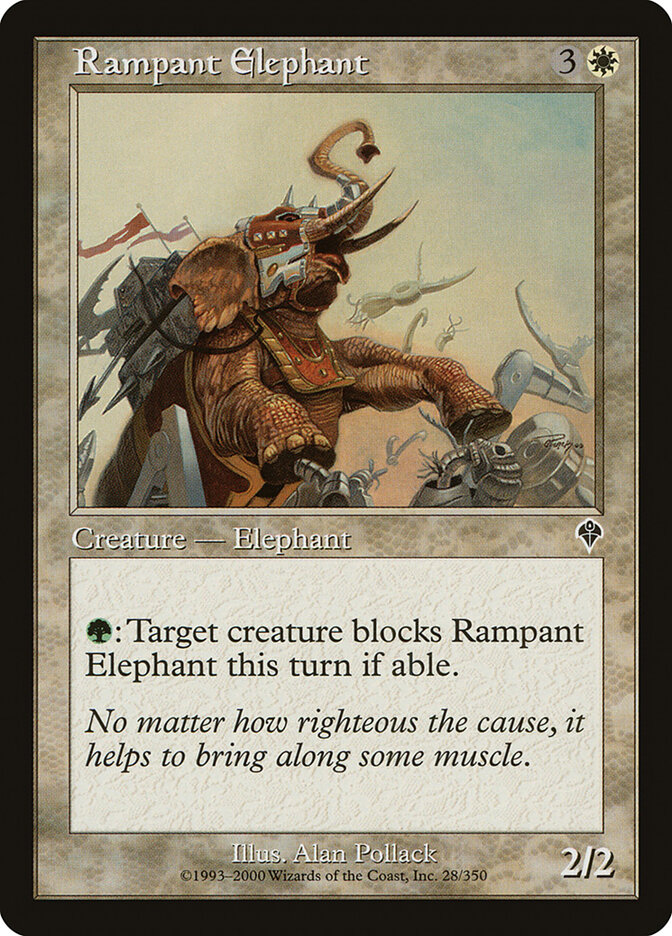 Rampant Elephant card front