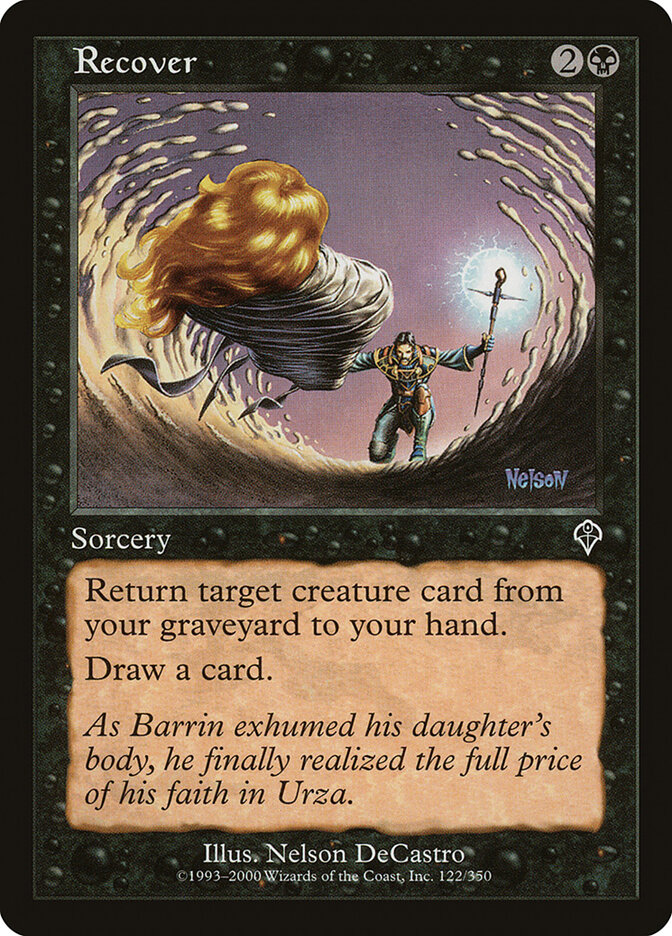 Recover card front